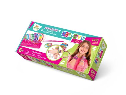 Kreativní sada na výrobu náramků – gumičky 600 ks s tkalcovským stavem – www.majjam.cz