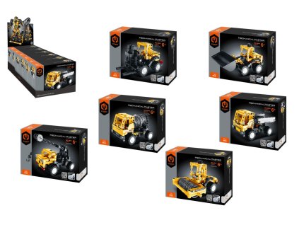 Stavebnice iM.MASTER stavební stroje – 6 druhů, cena za 1 ks, náhodný výběr dle skladu, možnost sestavit velkého robota, z www.majjam.czStavebnice iMMASTER stavební stroj plast 6 druhů v krabici 20x15cm 6ks v boxu