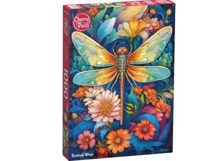 Puzzle Cherry Pazzi 1000 dílků Rainbow Wings – kvalitní puzzle se saténovým povrchem, rozměr 50 × 70 cm, vyrobeno v EU