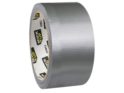 Lepící páska textilní 48mm x 20m stříbrná DELI