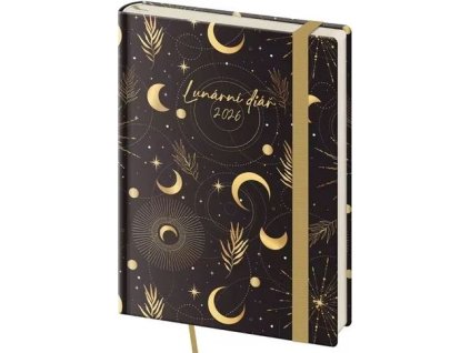Týdenní diář B6 Lunární Dream s gumičkou
