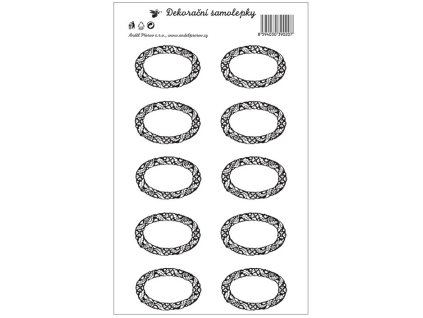 Samolepka na kořenky - plný ovál - mix barev