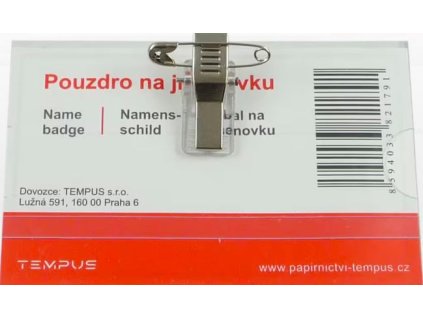Jmenovka TEMPUS klip / špendlík