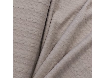 Teplákovina s copánky - Krémová