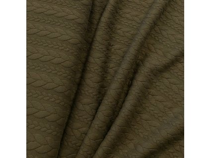 Teplákovina s copánky - Khaki