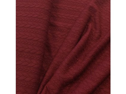 Teplákovina s copánky - Bordó