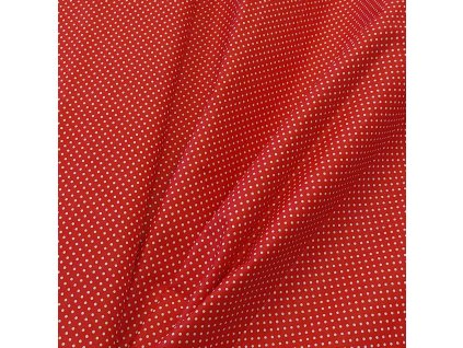Plátno - Červená s bílým puntíkem