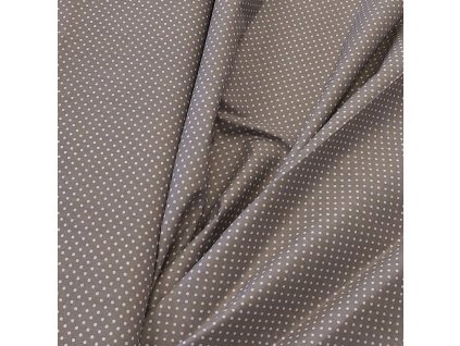 Plátno - Šedá s bílým puntíkem