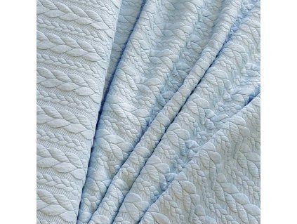 Teplákovina s copánky - Modrá