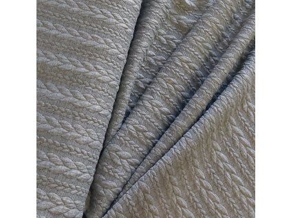 Teplákovina s copánky - Tmavě šedá