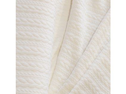 Teplákovina s copánky - Smetanová