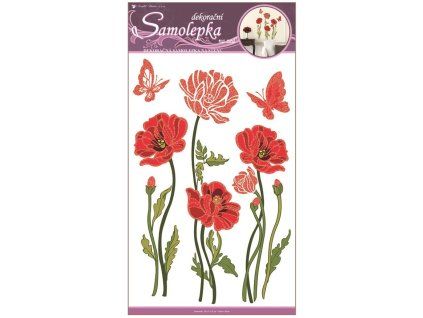Samolepky na zeď - vlčí máky