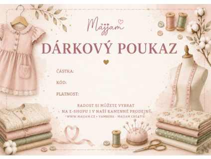 Dárkový poukaz - Láska k látkám