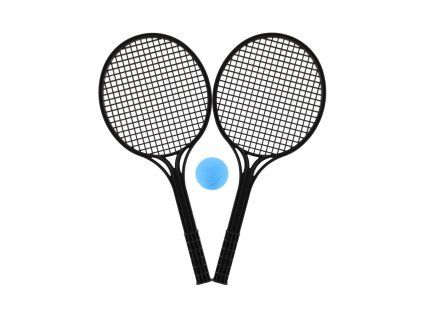 Soft tenis plast černý 53cm+míček v síťce (2)