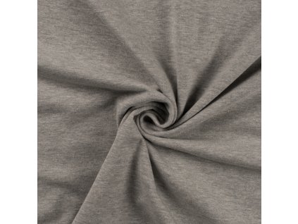 Prodej mi látky Jednobarevný úplet světle šedá melange