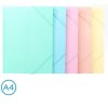 Desky na spisy s gumou A4, 3 klopy - Pastel