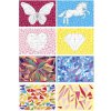 Papírová intarzie podle čísel, A4- motýl