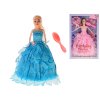 Panenka princezna v plesových šatech s doplňky – korunka a hřebínek, 29 cm, dvě barevné varianty z www.majjam.cz