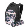 Batoh Meatfly Exile Pink Flowers 24 l s penálem zdarma – stylový školní a městský batoh s kapsou na notebook