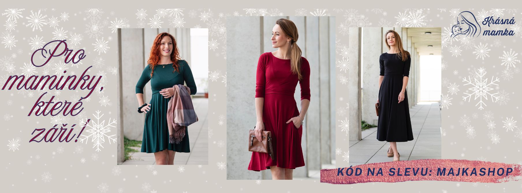 Krásná mámka - oblčení pro maminky - slevový kód: majkashop