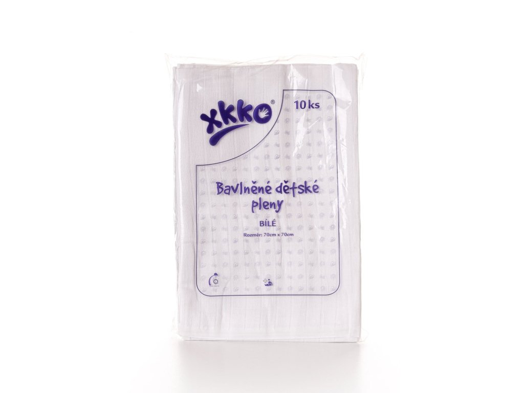Dětské pleny XKKO Classic 70x70 - Bílé