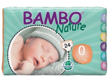 Bambo Nature 0 Premature, 24ks, pro 1-3 kg