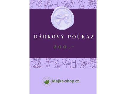 Dárkový poukaz na nákup v e-shopu 200 Kč