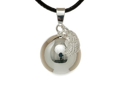 Mummy Bell těhotenská rolnička Andělské křídlo stříbrné