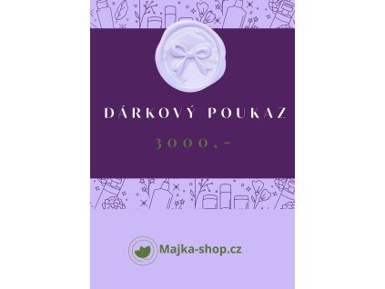 Dárkový poukaz na nákup v e-shopu 3000 Kč