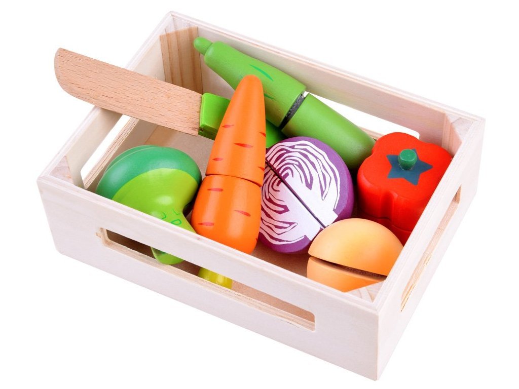 Majlo Toys Vegetable Box zöldségkészlet egy faládában