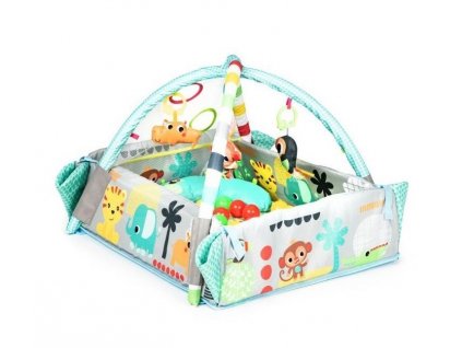 Ecotoys Your Way Ball Play oktató játszószőnyeg 5 az 1-ben 30 labdával zöld