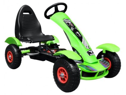 2837 detska sliapaci motokara s nafukovacimi kolesami formule 618 zelena