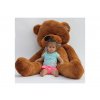 2036 2 plysovy medved kvido 190 cm xxl hnedy