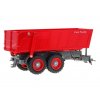 Red Farmer Távirányítós traktor vörös pótkocsival 1:28