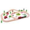 Majlo Toys Wooden Train fa vonatpálya 50 darabos