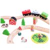 Majlo Toys Wooden Train fa vonatpálya 50 darabos