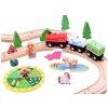 Majlo Toys Wooden Train fa vonatpálya 50 darabos
