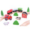 Majlo Toys Wooden Train fa vonatpálya 50 darabos