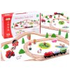 Majlo Toys Wooden Train fa vonatpálya 50 darabos