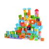 Maylo Toys Ocean Blocks színes fa kockakészlet 100 db