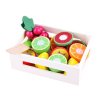 Majlo Toys Fruit Box fa gyümölcsökkészlet egy faládában