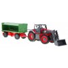 traktor na dalkove ovladani 1 28 cerveny zelena vlecka 3