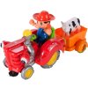 vesely traktor se svetly a zvuky Cartoon Traktor cerveny 3