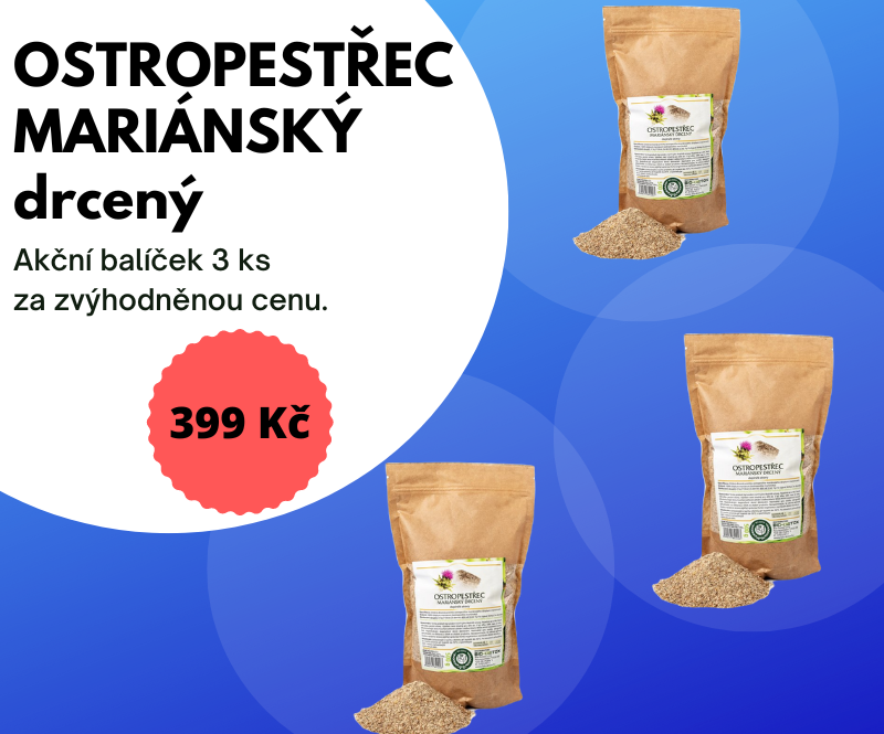 Ostropestřec mariánský drcený zvýhodněný balíček 3 ks mobil