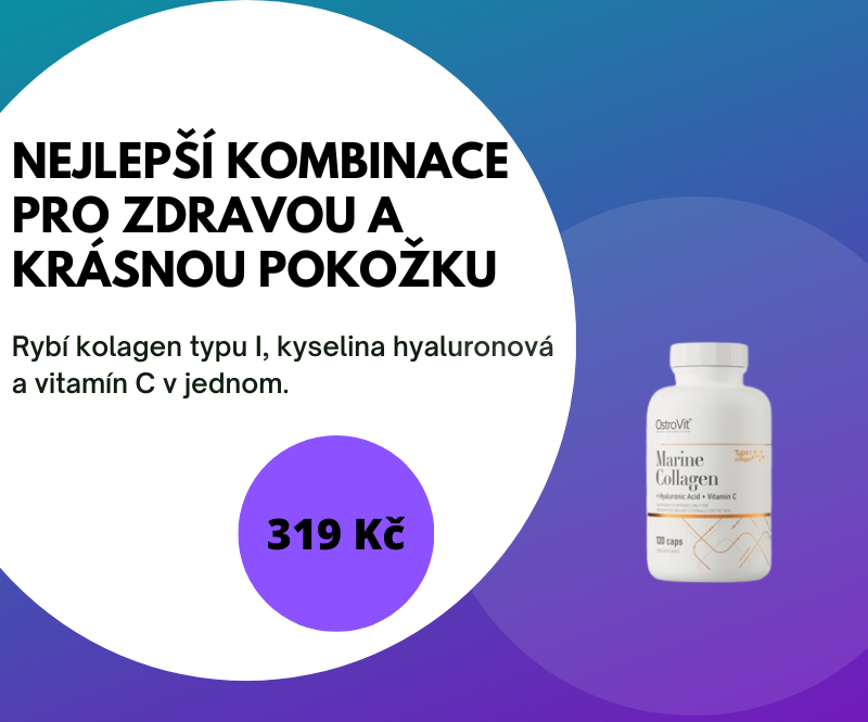 Mořský kolagen, kyselina hyaluronová a vitamin C