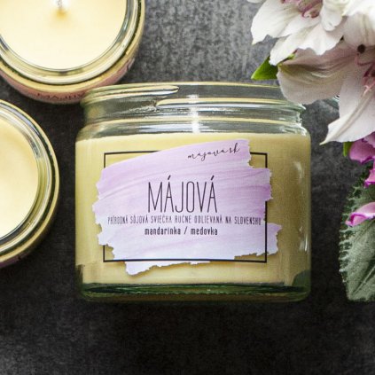 Sójová sviečka MÁJOVÁ 180g