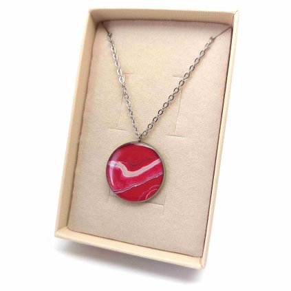 01 červený náhrdelník