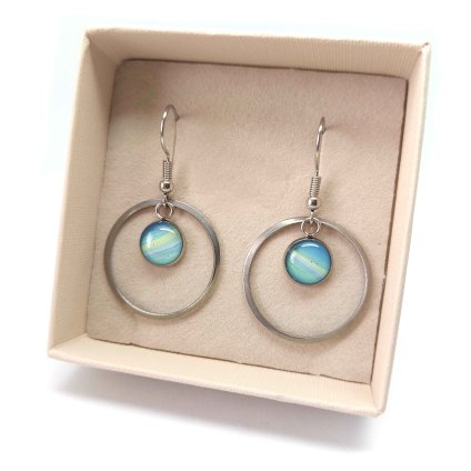 01 zelenomodré náušnice