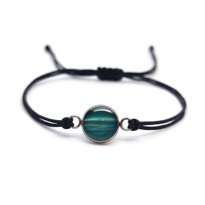 01 minimalistický náramek s petrolejovým přívěskem