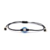 01 minimalistický kytičkový náramek modrý a